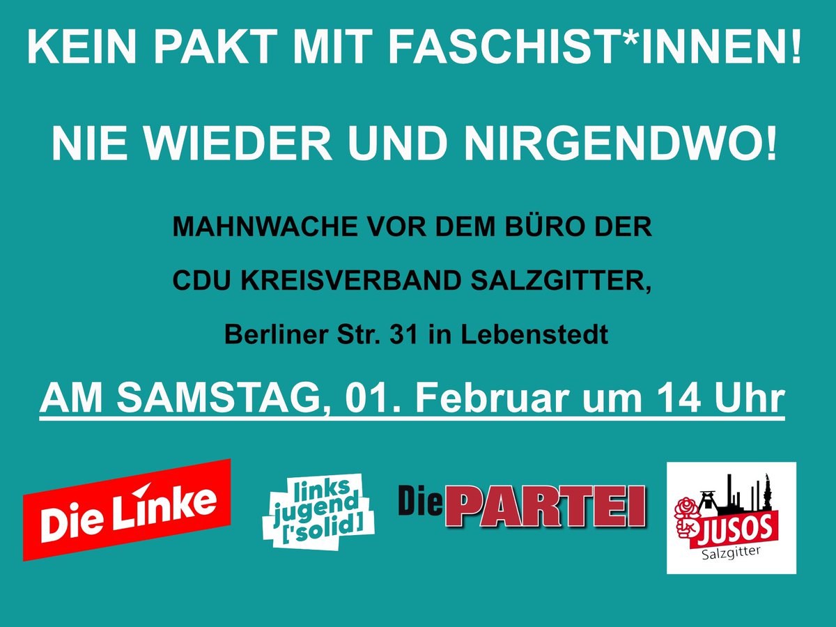 Samstag 14 Uhr vor der #CDU #salzgitter Berliner Straße