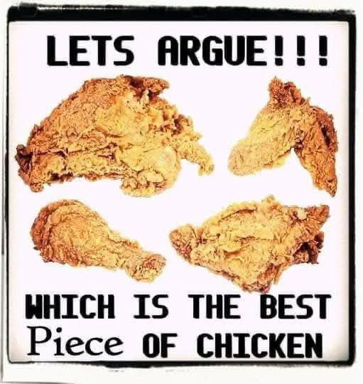 The leg for me. Next the thigh.