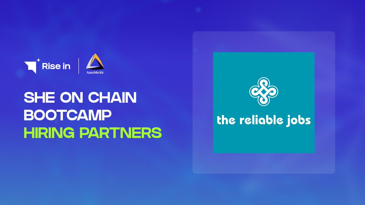 riseinweb3's tweet photo. We’re thrilled to welcome @TheReliableJobs as our official Hiring Partner to help our #SheOnChain graduates take the next step, landing real opportunities in web3! 

Learning is just the start. With TRJ, we’re making sure our builders can turn their skills into careers. 💜👩‍💻 https://t.co/KaxowKxsMv