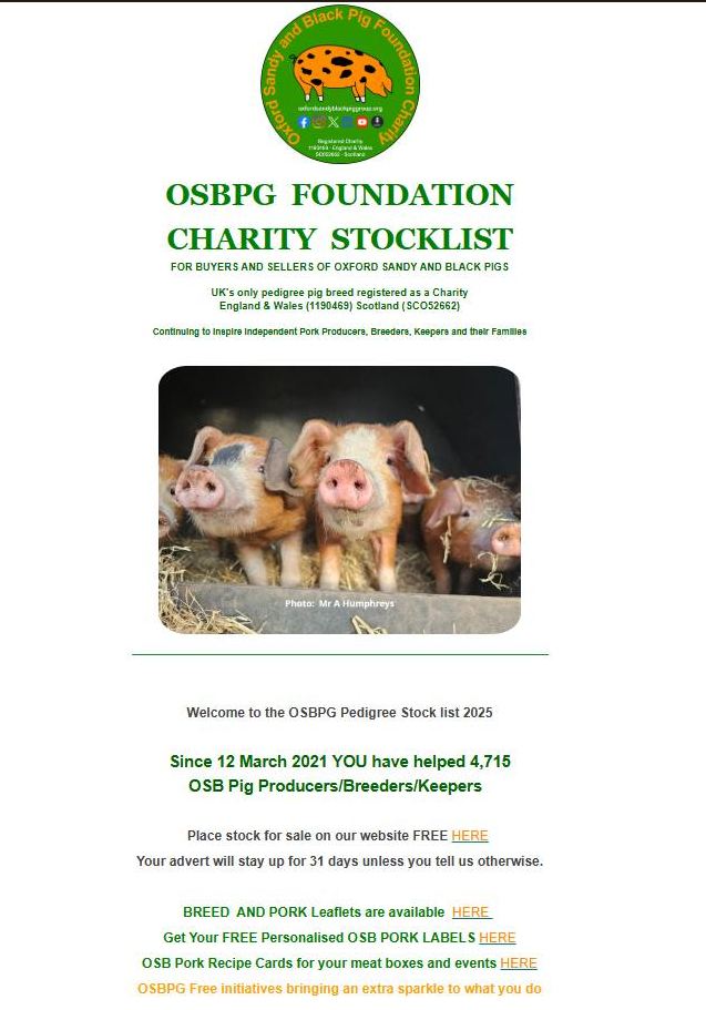Oyez, Oyez The Weekly #OSBPG Stocklist is OUT
Breeding Stock – Bursting with beauty
Wanted Section – Ireland &amp; Dorset are calling can you help   Subscribe: osbpg.org  
A great place to find and #exploreosbpigs #supportus