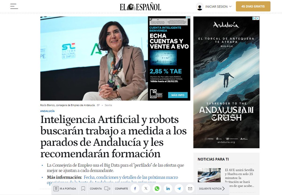 Pablo Román (@prquevedo) on Twitter photo 💡 𝗜𝗻𝘁𝗲𝗹𝗶𝗴𝗲𝗻𝗰𝗶𝗮 𝗲𝘅𝘁𝗲𝗻𝗱𝗶𝗱𝗮 𝗽𝗮𝗿𝗮 𝗺𝗲𝗷𝗼𝗿𝗮𝗿 𝗹𝗮 𝗲𝗺𝗽𝗹𝗲𝗮𝗯𝗶𝗹𝗶𝗱𝗮𝗱 𝗲𝗻 #𝗔𝗻𝗱𝗮𝗹𝘂𝗰í𝗮
<a href="/AndaluciaJunta/">Junta de Andalucía</a> impulsa el uso de #BigData + #IA para optimizar la intermediación laboral, conectando mejor oferta y demanda de empleo.
¿Cómo funciona?👇 💡 𝗜𝗻𝘁𝗲𝗹𝗶𝗴𝗲𝗻𝗰𝗶𝗮 𝗲𝘅𝘁𝗲𝗻𝗱𝗶𝗱𝗮 𝗽𝗮𝗿𝗮 𝗺𝗲𝗷𝗼𝗿𝗮𝗿 𝗹𝗮 𝗲𝗺𝗽𝗹𝗲𝗮𝗯𝗶𝗹𝗶𝗱𝗮𝗱 𝗲𝗻 #𝗔𝗻𝗱𝗮𝗹𝘂𝗰í𝗮
<a href="/AndaluciaJunta/">Junta de Andalucía</a> impulsa el uso de #BigData + #IA para optimizar la intermediación laboral, conectando mejor oferta y demanda de empleo.
¿Cómo funciona?👇