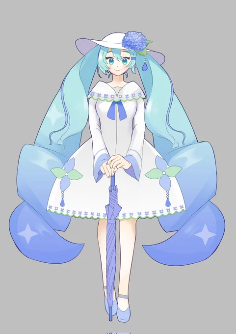 #グッスマイラコン06ミク #初音ミク 紫陽花レインコート 