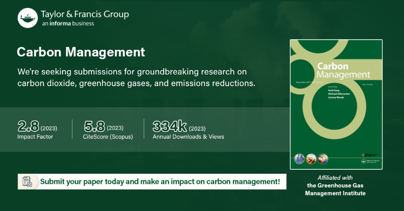 tandfonline's tweet photo. Contribute to climate action with your research! We welcome submissions on carbon dioxide, GHGs, emissions reduction, climate change mitigation, and policy solutions.

Shape the future of GHG management 

Learn more &amp; submit today!