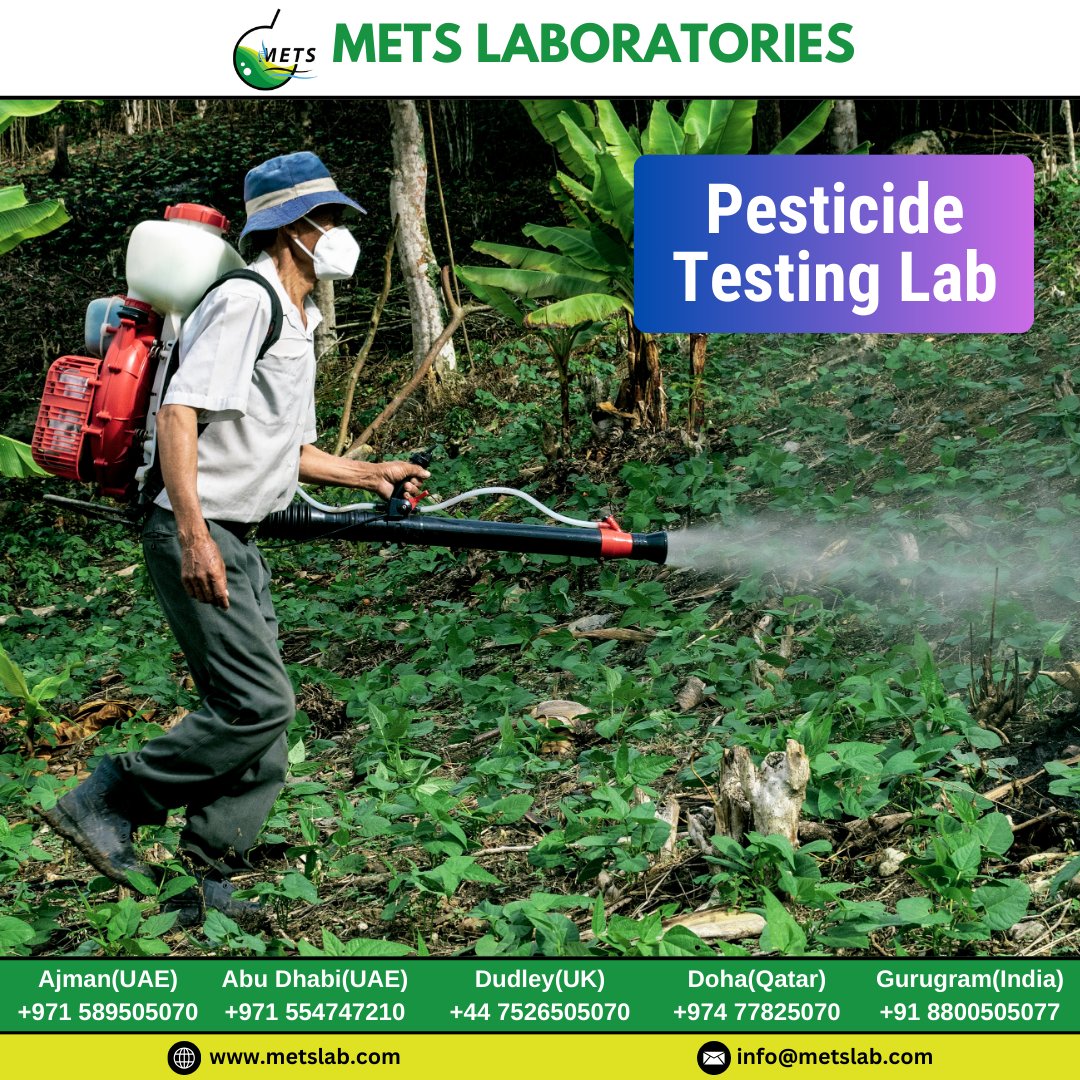 MetsLab_'s tweet image. Ensuring food and environmental safety with precise pesticide residue testing! ✅ Trust METS Laboratories for accurate results. 🧪🌿

#PesticideTesting #FoodSafety #QualityControl #SafeEnvironment #metslab
