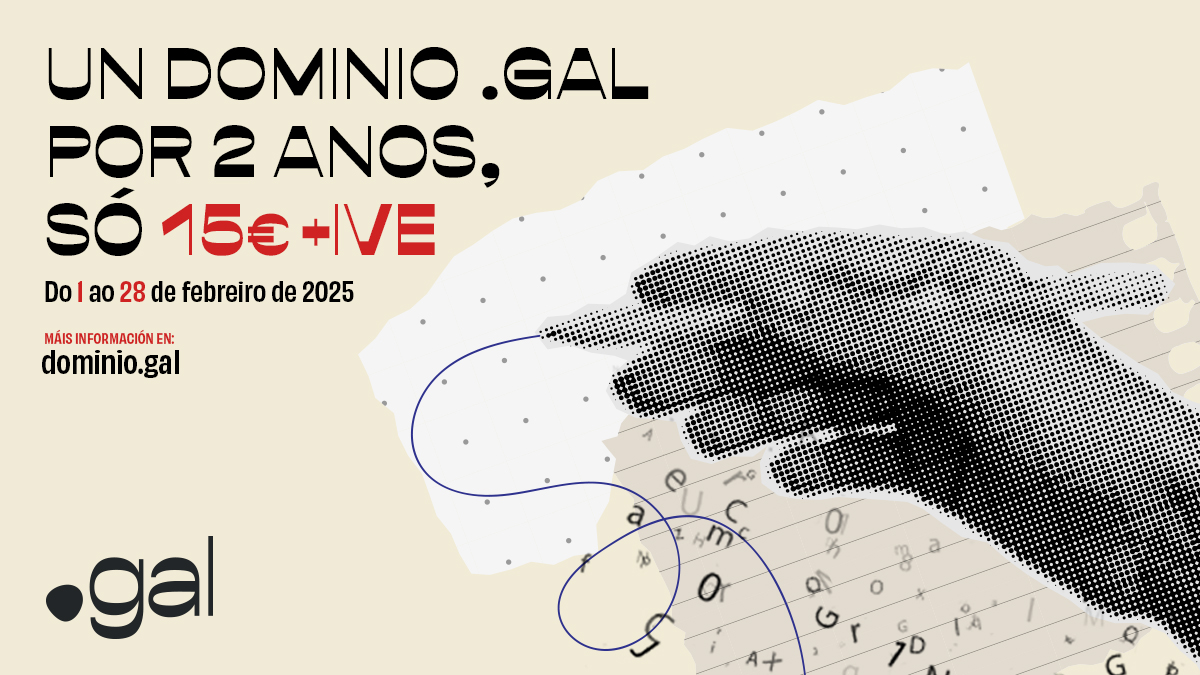 💶Esta noite ás 00:00 comeza a promoción: no mes de febreiro podedes conseguir dous anos de dominio por menos de 15 euros máis IVE. Toda a información, en dominio.gal