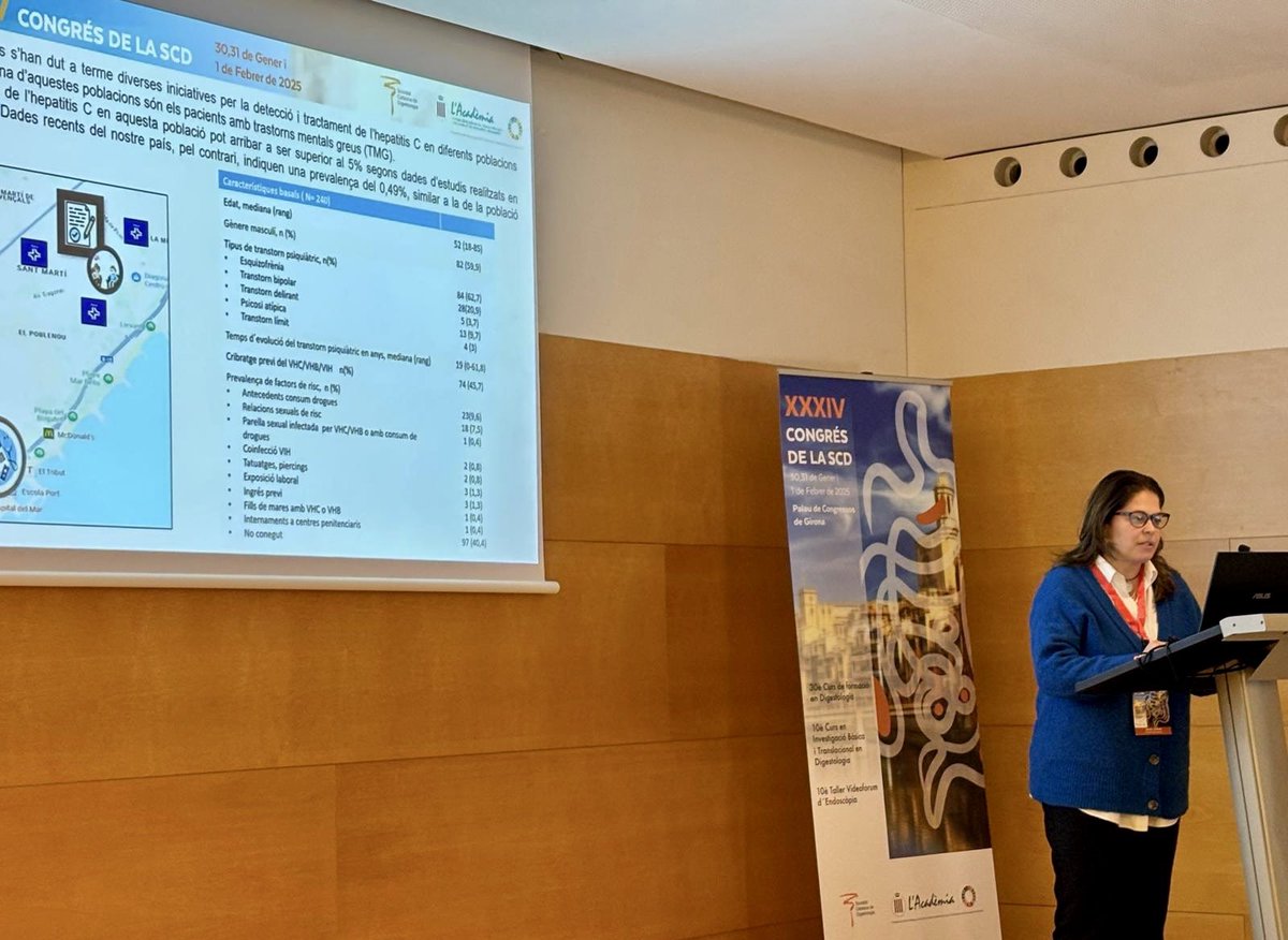 Nuria Cañete (@ncaneteh) on Twitter photo Presentació de dades d’estudi de MENTAL-C: cribatge i tractament d’hepatitis C al CSMA per Dra <a href="/NCaneteH/">Nuria Cañete</a> amb Dra <a href="/MGRetortillo310/">Montserrat García Retortillo</a>, treball multidisciplinar amb Psiquiatria i Farmàcia d’<a href="/hospitaldelmar/">Hospital del Mar</a> <a href="/GileadSciences/">Gilead Sciences</a> <a href="/AEEHLiver/">Asociación Española para el Estudio del Hígado</a> #SCD2025 #ORGULLMAR Presentació de dades d’estudi de MENTAL-C: cribatge i tractament d’hepatitis C al CSMA per Dra <a href="/NCaneteH/">Nuria Cañete</a> amb Dra <a href="/MGRetortillo310/">Montserrat García Retortillo</a>, treball multidisciplinar amb Psiquiatria i Farmàcia d’<a href="/hospitaldelmar/">Hospital del Mar</a> <a href="/GileadSciences/">Gilead Sciences</a> <a href="/AEEHLiver/">Asociación Española para el Estudio del Hígado</a> #SCD2025 #ORGULLMAR