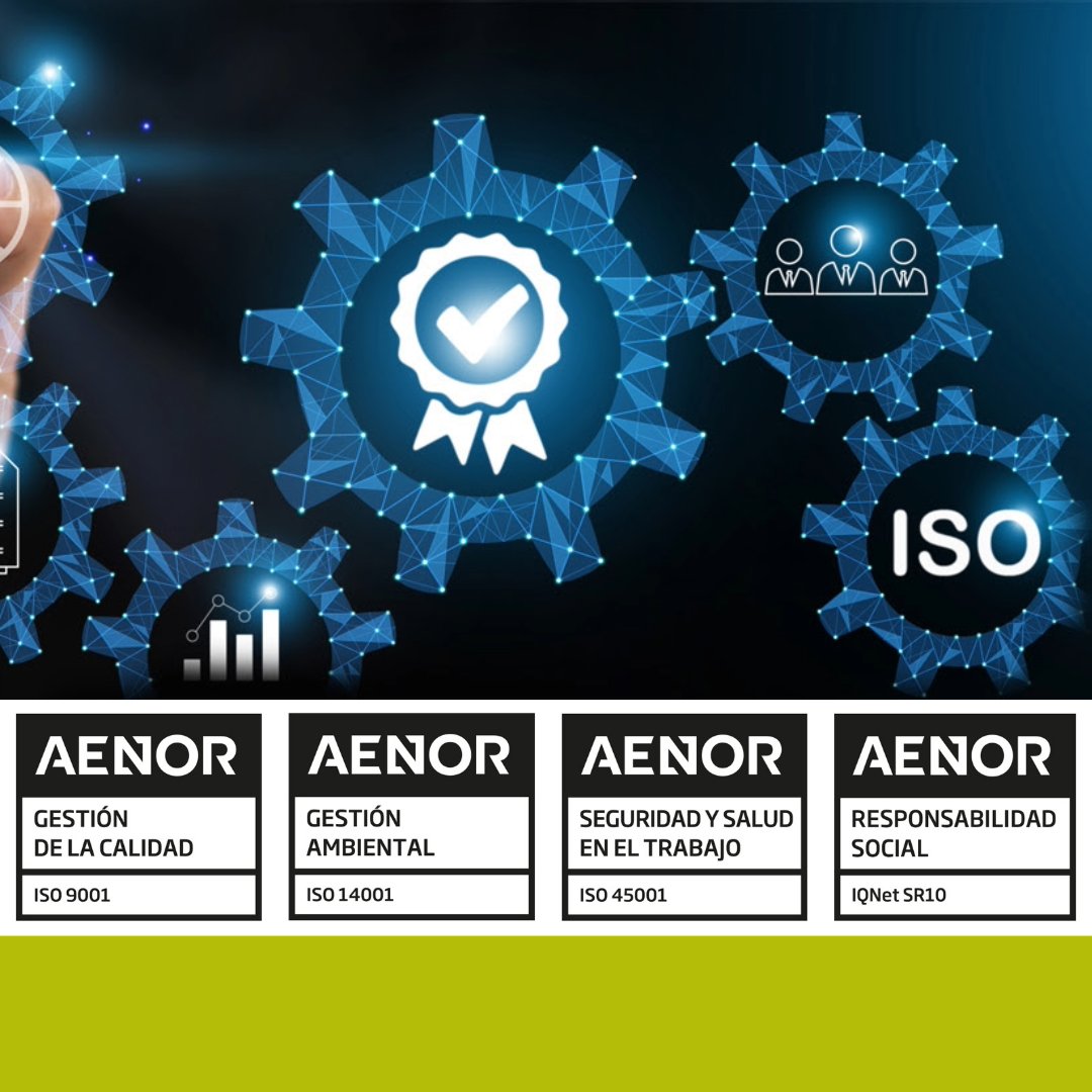 Hemos Renovado con Éxito Todos Nuestros Sistemas de Gestión
Entre julio y septiembre de 2024, ZEMPER ha renovado con éxito las siguientes certificaciones:
Calidad: ISO 9001:2015
Medioambiente: ISO 14001:2015
Seguridad y Salud: ISO 45001:2018
Responsabilidad Social: IQnet SR:10