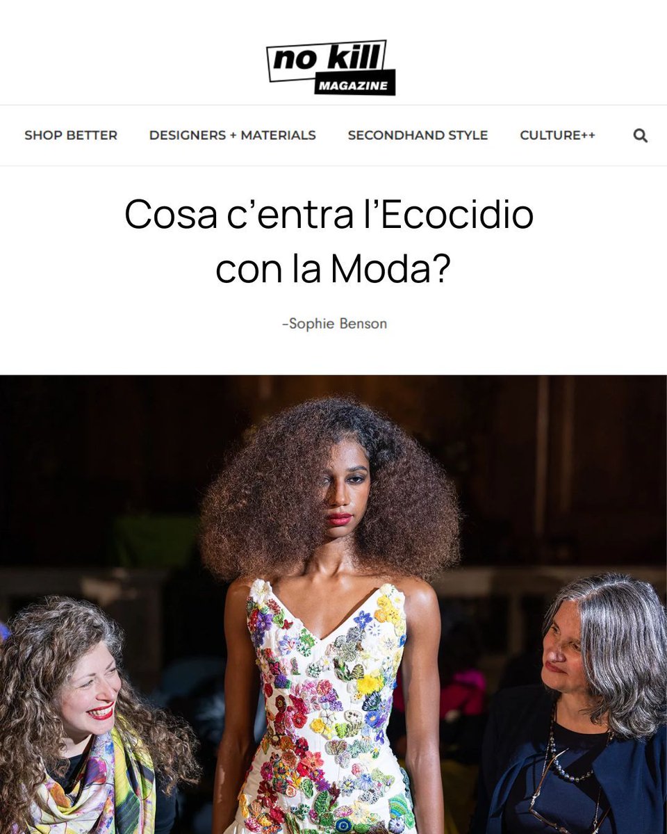 StopEcocidioIT (@stopecocidioit) on Twitter photo "La #EcocideLaw trasformerebbe la natura stessa delle decisioni nell'industria della moda" In un articolo per No Kill mag, Sophie Benson discute di rendere #ecocidio un crimine e del One Dress: PLANET! di <a href="/HouseOfTammam/">Atelier Tammam</a> ARTICOLO: buff.ly/4aCMpaO #StopEcocide "La #EcocideLaw trasformerebbe la natura stessa delle decisioni nell'industria della moda" In un articolo per No Kill mag, Sophie Benson discute di rendere #ecocidio un crimine e del One Dress: PLANET! di <a href="/HouseOfTammam/">Atelier Tammam</a> ARTICOLO: buff.ly/4aCMpaO #StopEcocide