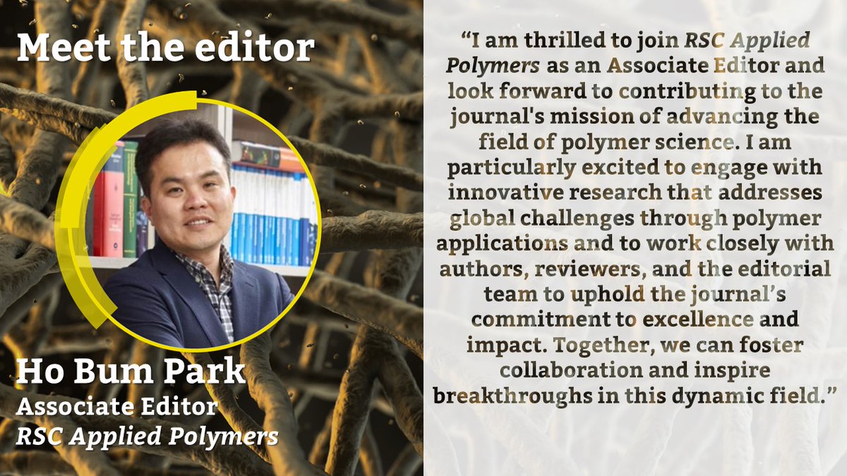 RSC Applied journals (@rscapplied) on Twitter photo 🌟Hear from our new Associate Editor for <a href="/RSCApplied/">RSC Applied journals</a> Polymers, Professor Ho Bum Park!
Find out more about Professor Park and discover some of his membrane-related research in our latest blog post👇
blogs.rsc.org/lp/2025/01/29/… 🌟Hear from our new Associate Editor for <a href="/RSCApplied/">RSC Applied journals</a> Polymers, Professor Ho Bum Park!
Find out more about Professor Park and discover some of his membrane-related research in our latest blog post👇
blogs.rsc.org/lp/2025/01/29/…