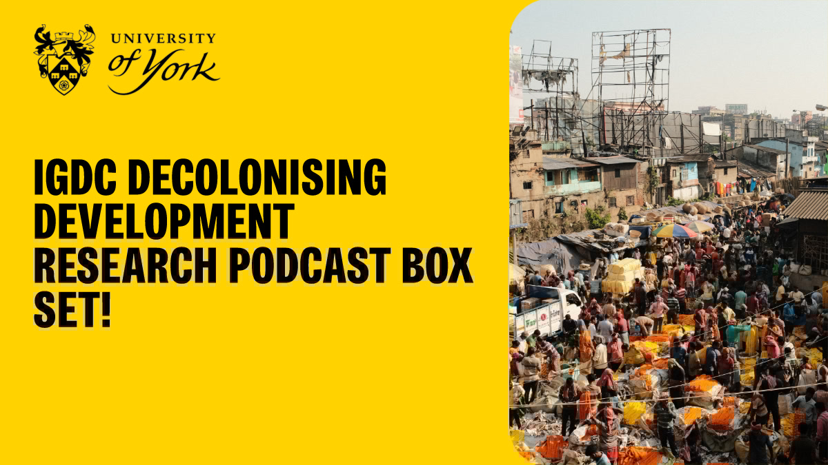 IGDC’s podcast series explores the practicalities of decolonising research. 

Visit the new dedicated podcast website to find out more and access the podcasts.  
york.ac.uk/igdc/decolonis…