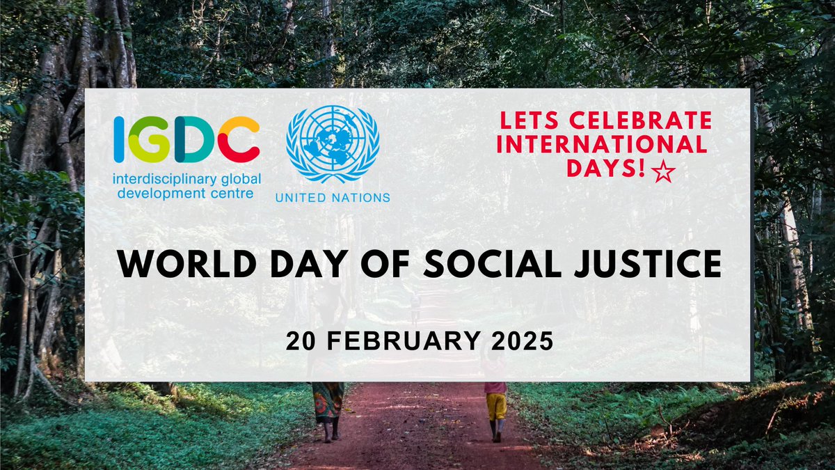 Today is the World Day for Social Justice.   

Momentum is growing for the concept that advancing social justice should be the central aim guiding all national and international policies. 

Find out more about the day on the UN website   buff.ly/2tWn8IV