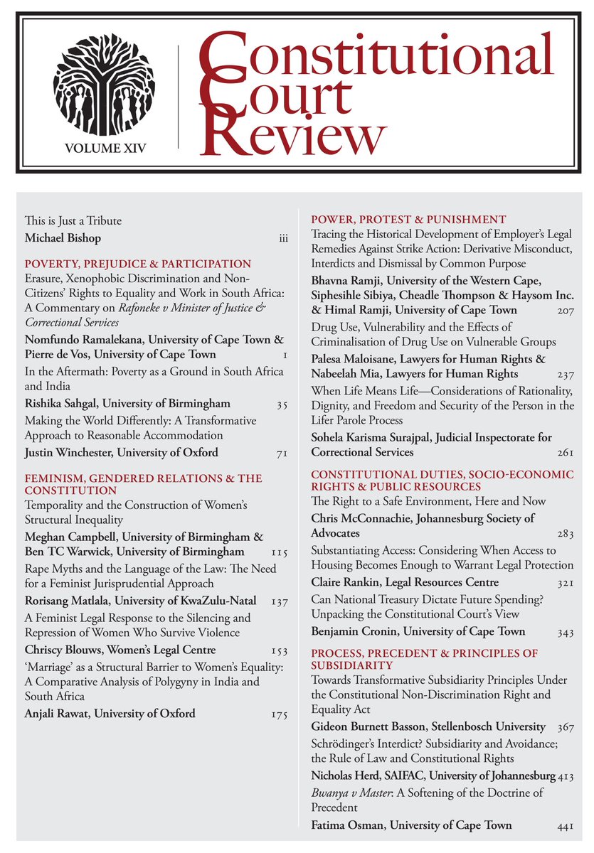 Surreal: First major solo mission published in the Constitutional Court Review — alongside many other brilliant pieces, several by friends and colleagues (I’m beyond proud 🥹🫶🏼)

Very grateful to <a href="/SAIFAC_UJ/">SAIFAC</a> for the opportunity and support in getting this piece to press! 🙏🏼🙏🏼🙏🏼