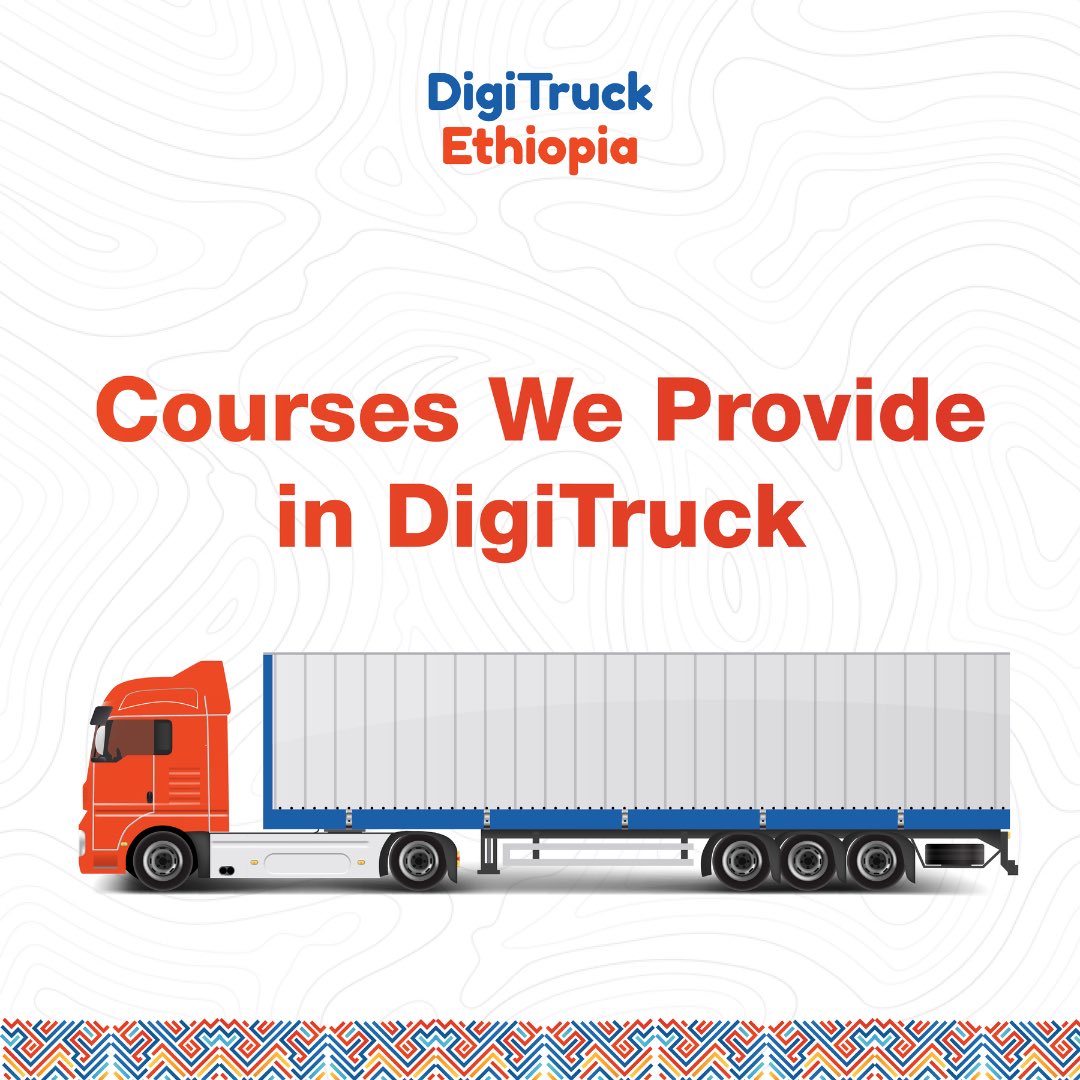 digitruck_et's tweet image. DigiTruck offers hands-on courses, bringing knowledge to your doorstep. Check out our course list. Do not miss the latest addition at the end! 1/2
#DigiTruckEthiopia #TechForAll #Democratizingtechnology #iCog
#CodingEducation