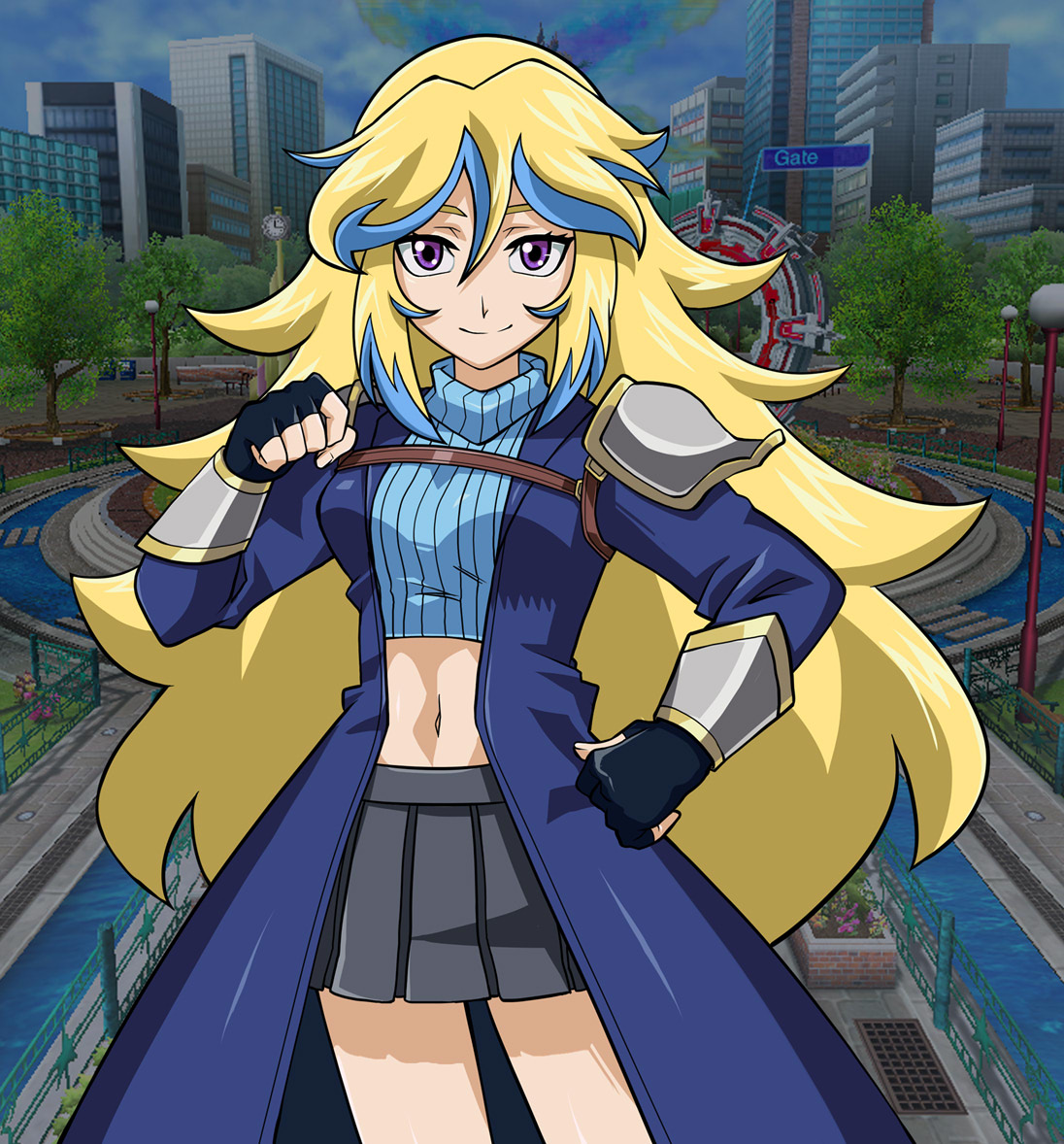 YGO ArcV Style sprite for @/skyezscience!🛡️ 💙 ✨