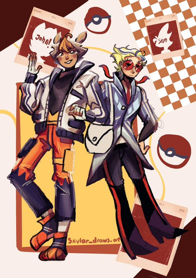 The 2 Twin Brothers, John and Sam

*Drawn by my best Cousin in the world, OCs are owned by me (Cousin's Insta in Replies)