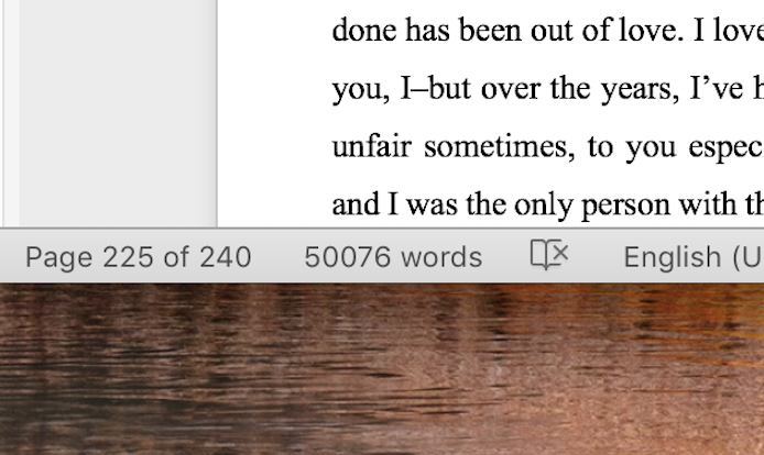 authordexdyer's tweet photo. After a brief post-publication hiatus, we're back in business! Just hit 50K with my latest novel - more details to come about this one closer to summer . . .

#wordcount #WritingCommunity #indieauthor #selfpublishing #fiction #comingofage #bildungsroman https://t.co/3X5XYFAOWg