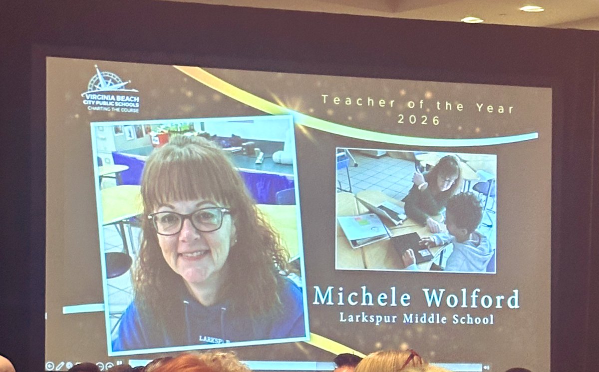 We are so very proud to have Mrs. Michele Wolford as <a href="/TheLarkspurMS/">The Larkspur Lions</a>'s Teacher of the Year! I had the great privilege of celebrating her last night at the TOY banquet. Way to go, Wolford!