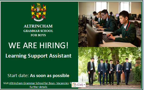 agsb_official's tweet image. We are Hiring! We’re looking for an exceptional #LearningSupportAssistant to help inspire and support our talented students. Deadline for applications: Thursday 24th February 2025. Click on this link for more information:
tes.com/en-au/jobs/vac…