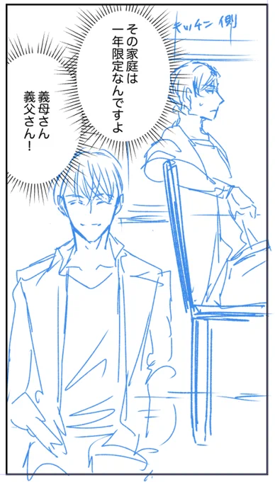 昨日から連載始まった子達
今ちょうどリアルタイムで2話のペン入れやり始め
主人公の遼馬は必然とツッコミ担当になってますがわちゃわちゃ楽しい😁

『離婚前提で結婚しました』 
