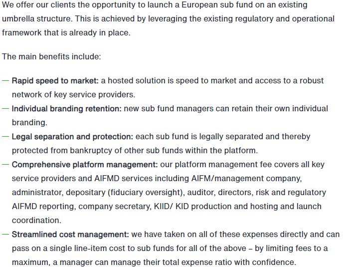 Fund platform solutions