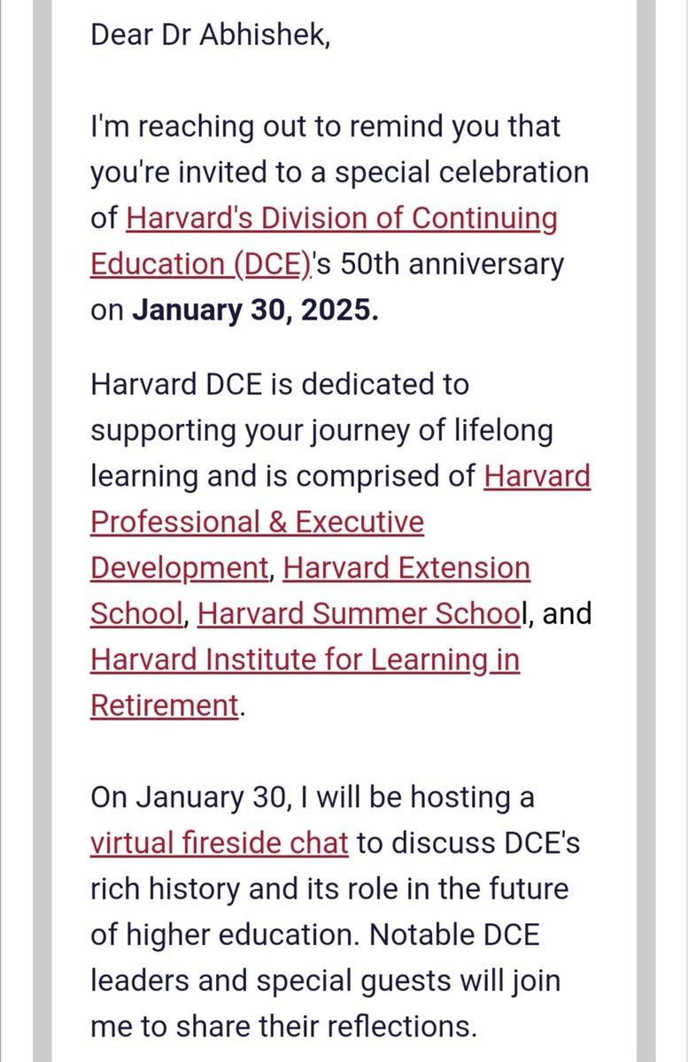being_me_av's tweet image. #AVlog 321

Thank you @Harvard
@HarvardHBS &amp;amp; the Dean,Dr Nancy Coleman for personally inviting me to join in the 50 years celebration of DCE. I witnessed the celebration alongwith other guest speakers &amp;amp; felt proud to be a part of it! #unifiedvalley #DrAbhishekAgarwal
#being_me_av
