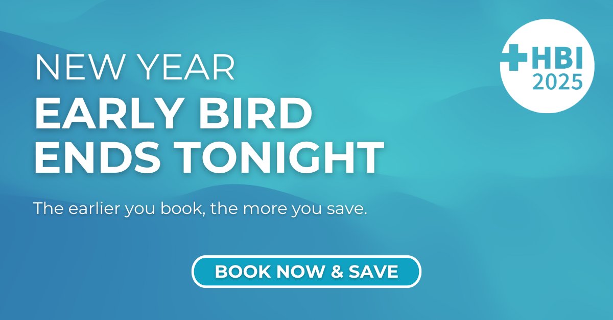 The New Year Early-Bird rate ends TONIGHT! Investors, advisors, and suppliers, this is your last chance to save big before tickets price go up.

Book now &gt; healthcarebusinessinternational.com/events/booking…

#HBI2025 #Healthcare #Investment