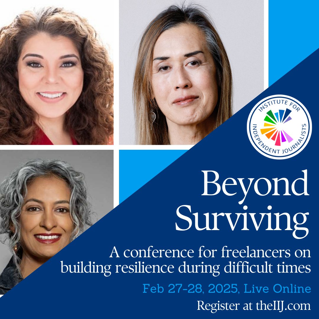 Don’t miss the 2025 IIJ Freelance Conference! Live online Feb 27 and 28, with keynote speakers Celeste Headlee (NPR, PBS) and <a href="/GinaSKChua/">gina chua</a> (Semafor)! Register here: theiij.com/sessions-25