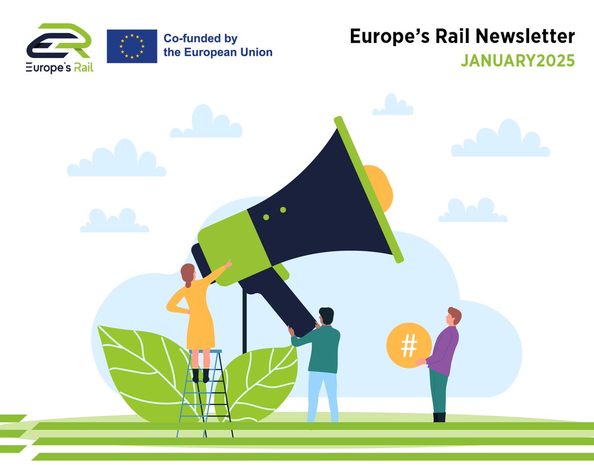 Europe's Rail JU (@eurail_ju) on Twitter photo 📢The January 2025 edition of the #EU_RAIL Newsletter is out now & with a fresh new look!
Read about:
➡️ #EU_Rail Call for Proposals 2025-1 & Info Day
➡️ Open Calls for Tenders
➡️Synergy projects with <a href="/SESAR_JU/">SESAR JU🇪🇺✈️</a>  & <a href="/6G_SNS/">SNS JU</a> 
… & much more!
🔗 rail-research.europa.eu/e-news/ 📢The January 2025 edition of the #EU_RAIL Newsletter is out now & with a fresh new look!
Read about:
➡️ #EU_Rail Call for Proposals 2025-1 & Info Day
➡️ Open Calls for Tenders
➡️Synergy projects with <a href="/SESAR_JU/">SESAR JU🇪🇺✈️</a>  & <a href="/6G_SNS/">SNS JU</a> 
… & much more!
🔗 rail-research.europa.eu/e-news/