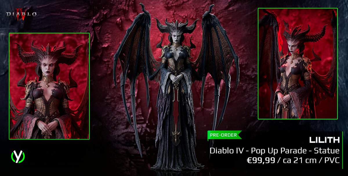 🔥 Lilith erhebt sich! 🔥
🔗 yvolve.shop/products/diabl…

Die dunkle Mutter aus Diablo als Pop Up Parade Figur – ein Muss für echte Fans! 😈🩸

⚔ Jetzt vorbestellen – Release: Dez 2025! ⚔

#Diablo #Lilith #PopUpParade #blizzard #DiabloFigur #PreOrder