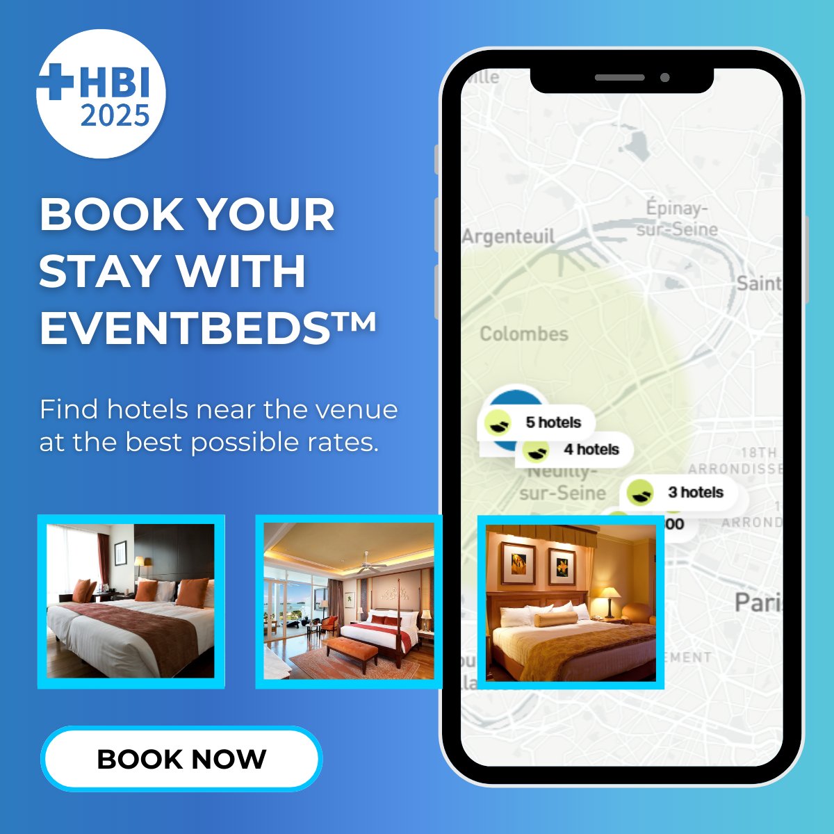 With #HBI2025 just months away, now is the perfect time to secure your stay. Take advantage of discounted rates and special offers by booking through EventBeds™. 

Explore carefully selected hotels near the venue and avoid last-minute stress: healthcarebusinessinternational.com/events/hotel-a…

#Healthcare