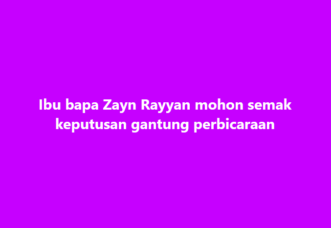 SinarOnline's tweet photo. Ibu bapa Zayn Rayyan mohon semak keputusan gantung perbicaraan
#SinarHarian #ibubapa #ZaynRayyan #semak #keputusan #gantungperbicaraan