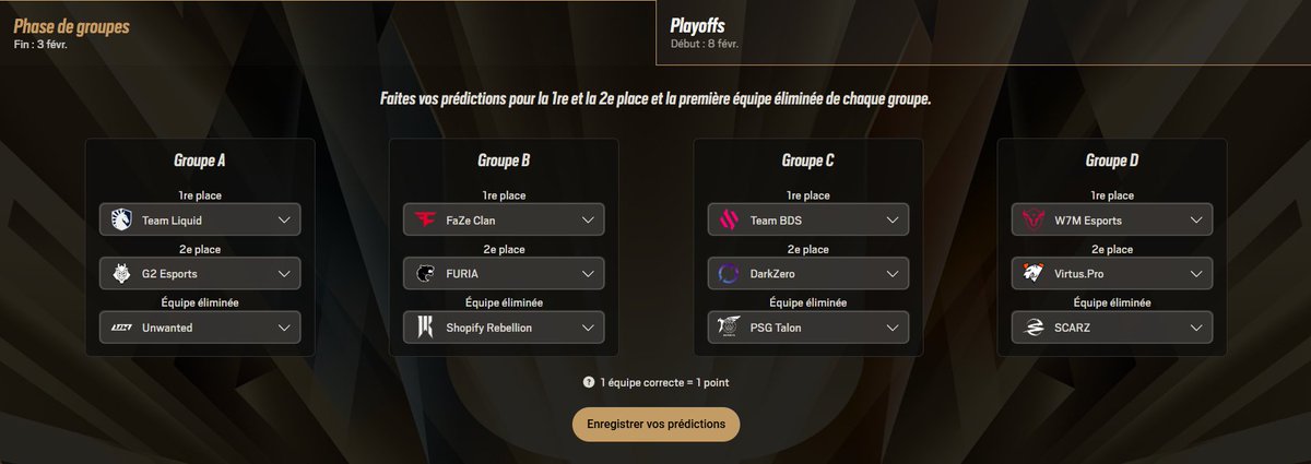 Le Six Invitational 2025 commence dans moins de deux jours ! 😱

Vous avez la possibilité de faire des prédictions sur la phase de groupes pour tenter de gagner des Alpha Packs, un Skin ou encore un Battle Pass.

Faites vos prédictions ici : ubisoft.com/fr-fr/esports/…

#SI2025 👀