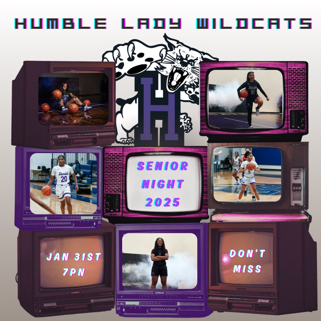 Join us tonight as we celebrate <a href="/DawnRob33177466/">Dawn Roberson</a> <a href="/PennJuliana1/">Juliana Penn</a> <a href="/jaaayylaaaa/">Jayla Johnson</a> <a href="/pam14_luvbball/">Pamela Rainey</a> and <a href="/jakailalee1/">Jakaila Lee</a> for Senior night 2025. The show starts at 7 - don’t miss it. <a href="/HumbleISD_HHS/">Humble High School</a> <a href="/HumbleISD_Ath/">Humble ISD Athletics</a> #Seniors #ProtectTheH 

🗓️ January 31, 2025
⏰ 4:00 • 5:30 • 7:00*
📍 Humble