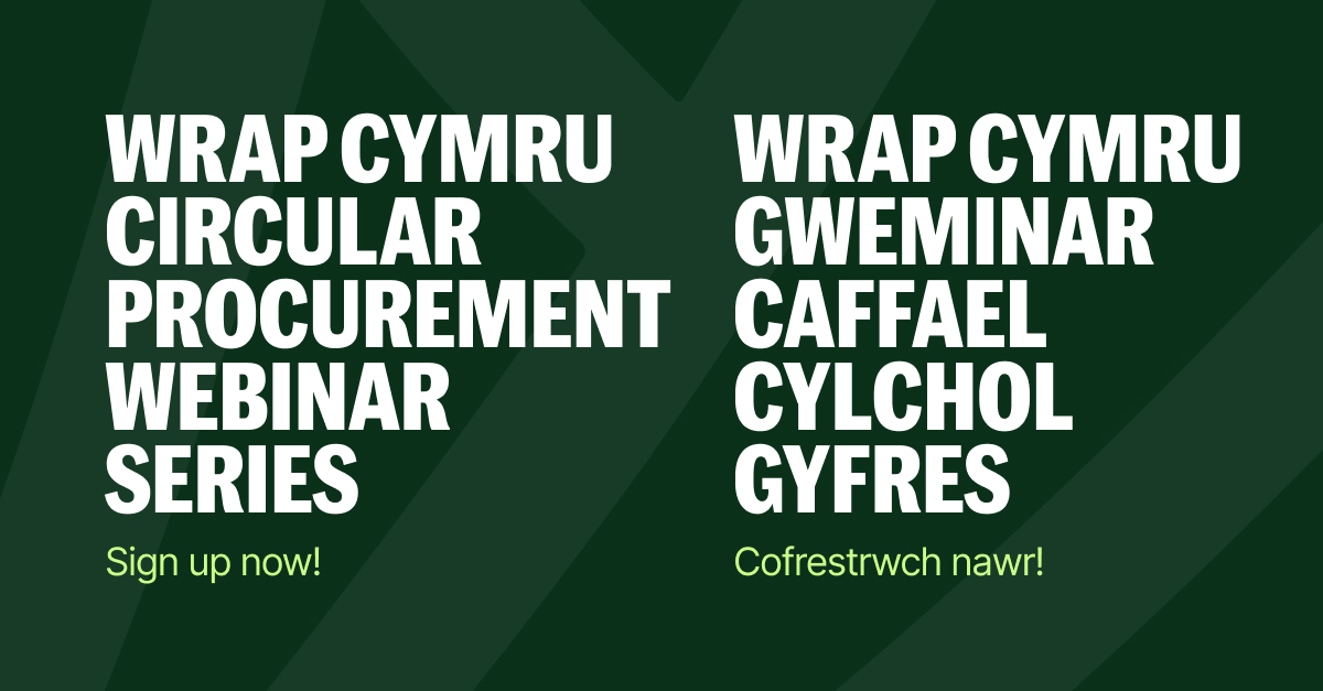 Er mwyn cyflawni nodau a strategaethau uchelgeisiol Llywodraeth Cymru o gael sector cyhoeddus sero net, byddwn yn cyflwyno nifer o weminarau a fydd yn tynnu sylw at fanteision cael economi gylchol.

Ymunwch â ni ym mis Chwefror a Mawrth i ddysgu: bit.ly/4jCFvqc