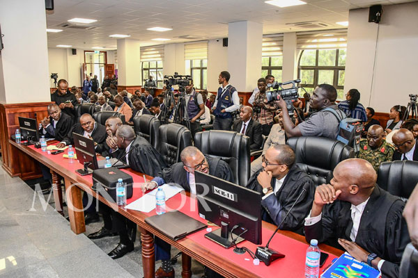DailyMonitor's tweet photo. "All trials in the General Court Martial, involving civilians, must immediately cease and be transferred to civil courts of law with competent jurisdiction," Chief Justice Alfonse Owiny-Dollo.
#MonitorUpdates 
📸: @abubakerlubowa https://t.co/jkWrqj6G4p