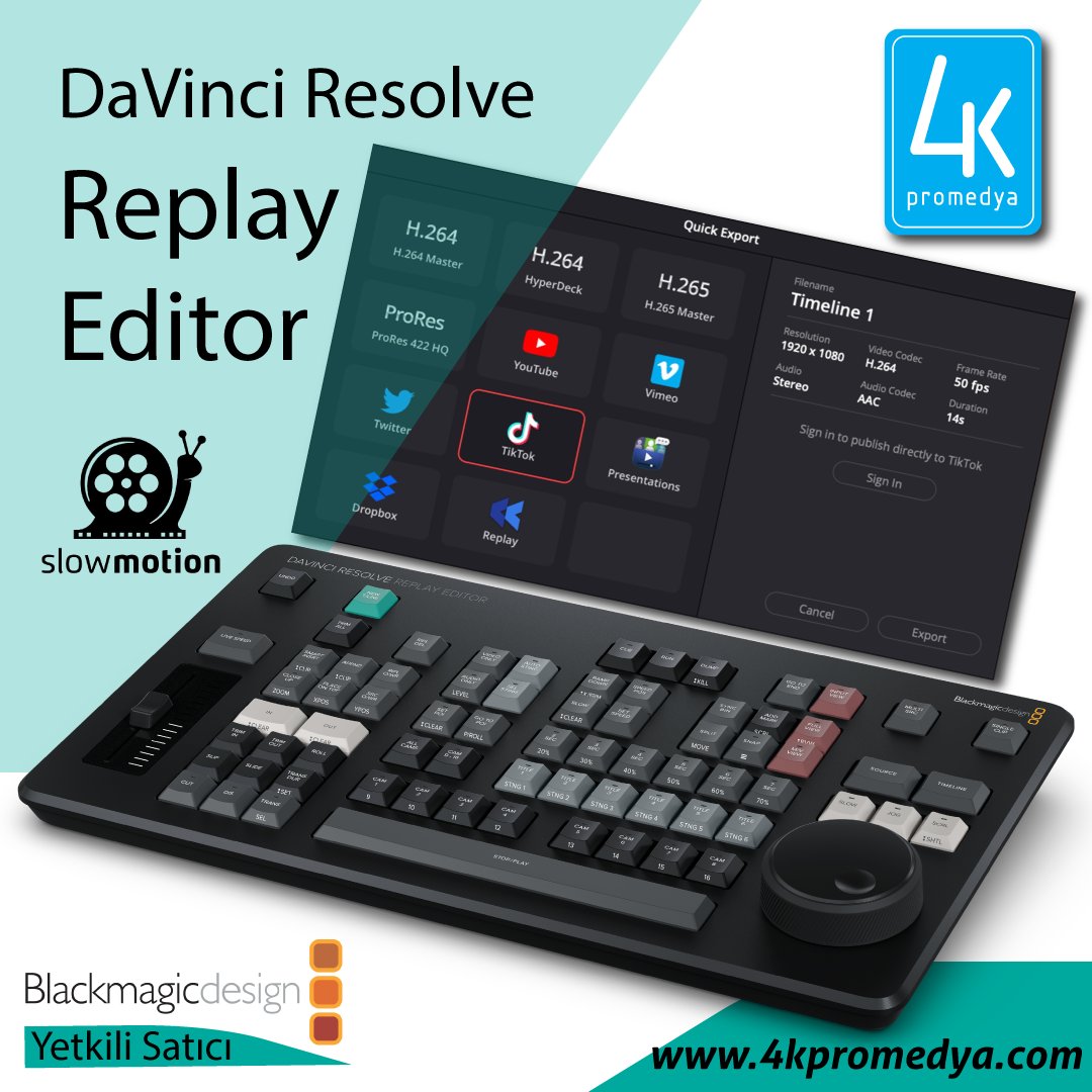 Spor yayınlarında devrim!✨

#DaVinciResolve #ReplayEditör
16 kaynakla eş zamanlı çalışma, hızlı kurgu ve düşük maliyet avantajıyla karşınızda.Hem tekrar oynatma hem de profesyonel düzenleme tek cihazda birleşiyor! BlackmagicDesign farkını hissedin!

#Blackmagic #replay #edit