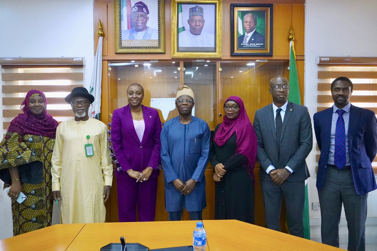 The Director-General of the Bureau of Public Enterprises (BPE), Mr. Ayodeji Gbeleyi, with the President and Group Chief Executive Officer of Transnational Corporation Plc (Transcorp Group),
Mrs Owen Omogiafo after a courtesy visit to BPE  on Thursday, January 30, 2025.