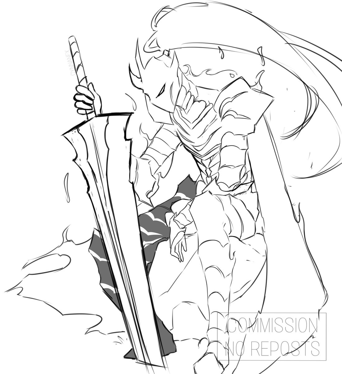 Cynnanex's tweet photo. [COMMISSION] Igris WIP
#SoloLeveling #drawing #art #igris #WIP https://t.co/0X7AB2kZwo
