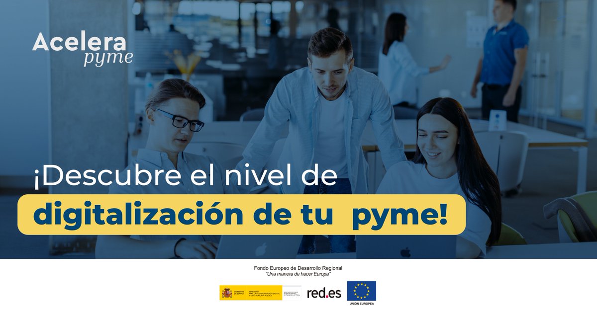 🚀Comienza el año evaluando la salud digital de tu negocio.

Con los test de autodiagnóstico de <a href="/Acelerapyme/">Acelera pyme</a> de <a href="/redpuntoes/">Red.es</a>, identifica tu nivel de #digitalización y los próximos pasos a seguir.

👉Descúbrelo aquí: acelerapyme.gob.es/test-autodiagn…