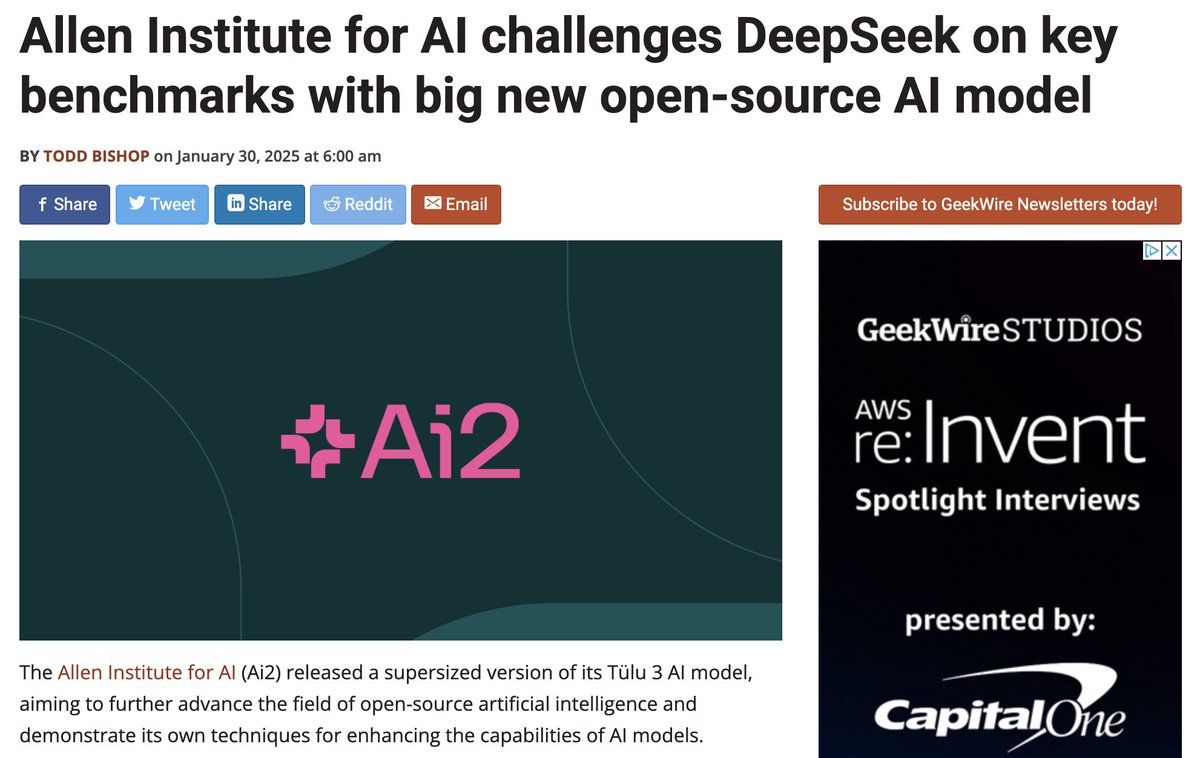 The institute releasing $tulu is known as Allen Institute. $AI2 is currently on pumpfun and below 20k mc

Ej4M1M8WcntvHnqQ1BSWVLmYHpvw8t2KRT2QQ3Wmpump