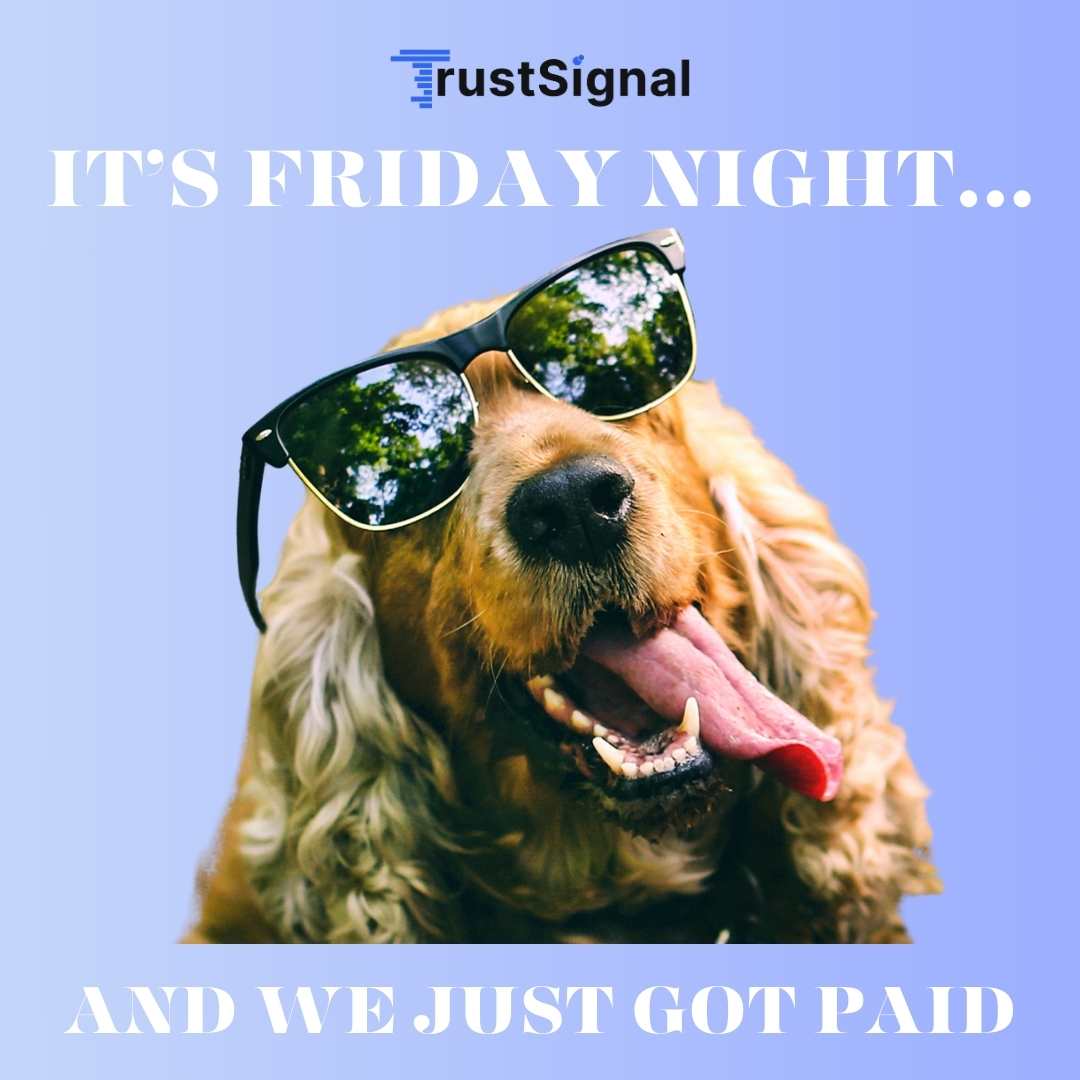 TrustSignalio's tweet photo. Friday night vibes just hit different when the paycheck clears 🎉💸 

Time to unwind and celebrate the wins of the week! 🥂 

#FridayFeels #PaydayVibes #WeekendMode #TGIF #WorkHardPlayHard #CelebrateTheSmallWins #TrustSignal https://t.co/gJlaChEQAb