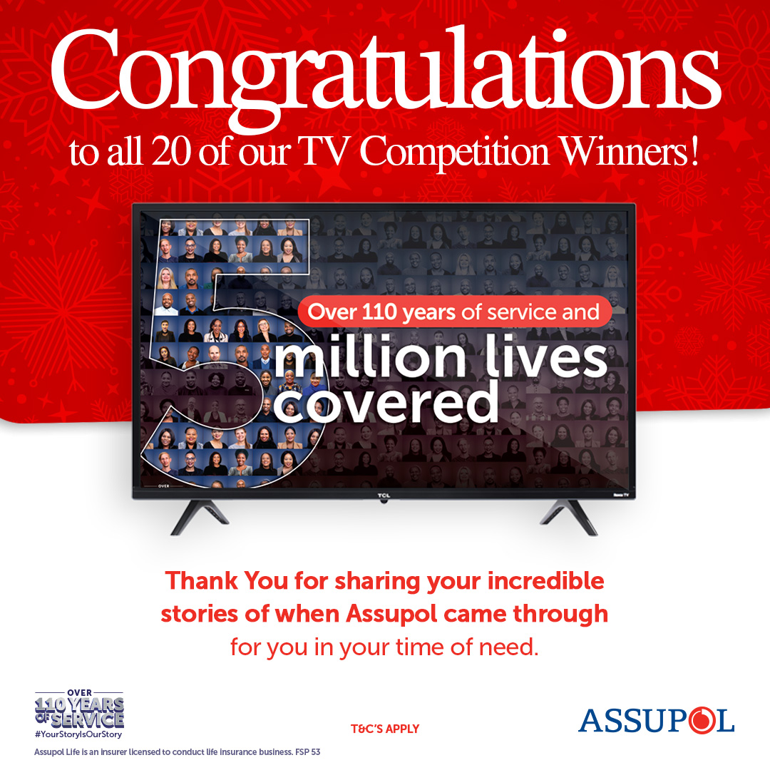 AssupolLife's tweet photo. Congratulations to all 20 of our TV Competition Winners!
Thank you for sharing your incredible stories of when Assupol came through for you in your time of need.
#WinWithAssupol #YourStoryIsOurStory #TrustUsToServeYou https://t.co/IycrROryDn