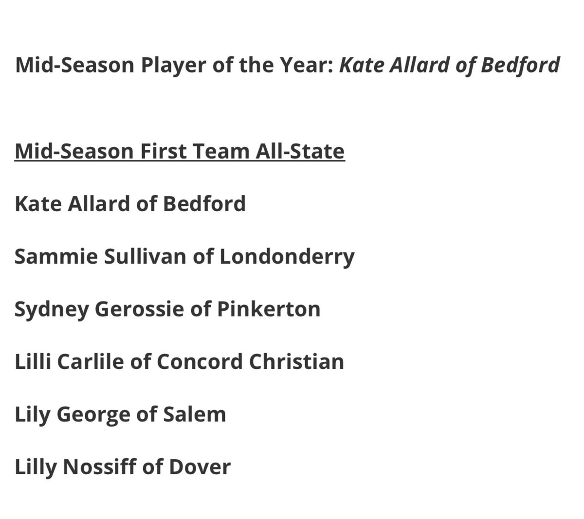 Kerry Allard (@kerry_allard) on Twitter photo NH Sportspage Mid-Season Snapshot. <a href="/KateAllard2025/">Kate Allard</a> NH Sportspage Mid-Season Snapshot. <a href="/KateAllard2025/">Kate Allard</a>