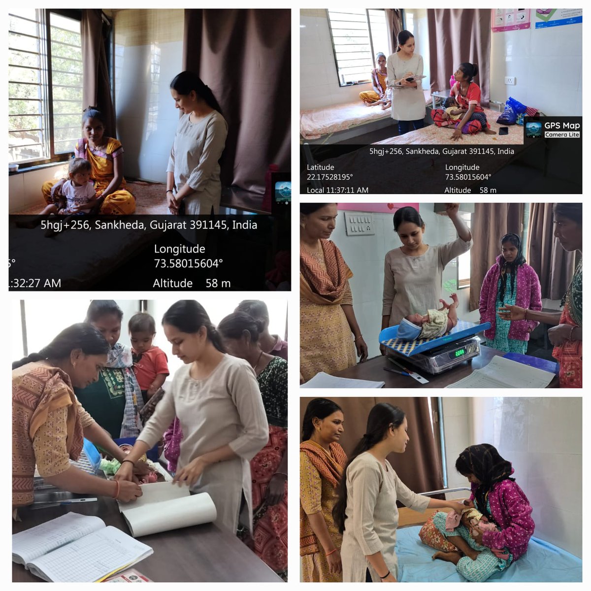 સંખેડા ઘટક CMTCની મુલાકાત લિધી જેમા સેમ બાળકનુ અવલોકન કર્યું .ઉપરાંત એક LBW બાળકનુ વજન-ઉંચાઈ કરીને માતાને Breastfeeding Position વિશે સમજ આપી,સાથે જે માતા કુપોષિત છે તે તમામ  માતા આંગણવાડી કેન્દ્ર પરથી  આપવામા આવતા પેકેટ માતૃશક્તિ CMTC પર લાવી નિયમીત ખાય તે માટે સમજ આપી..