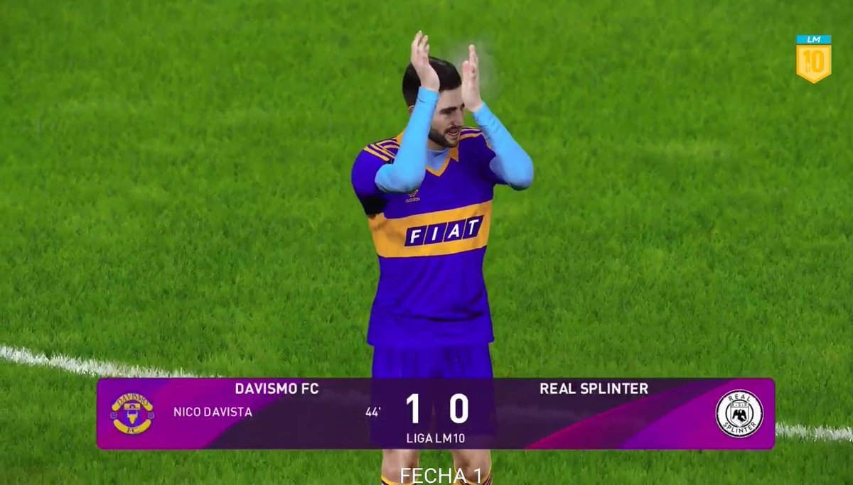 GANO DAVISMO 🔵🟡🔵

En estos días se jugaron las primeras 2 fechas de Liga LM10 y el Davismo gano ambos partió.
El Primero ante Bocabaret por 2-1 con goles de <a href="/juanferp912/">Juanferp🐺</a>
y <a href="/12__bj/">74⭐</a> 
El segundo ante Real Splinter por 1-0 con gol de <a href="/NicolasDavista/">Nico.davista 🏆🏆🏆</a> .