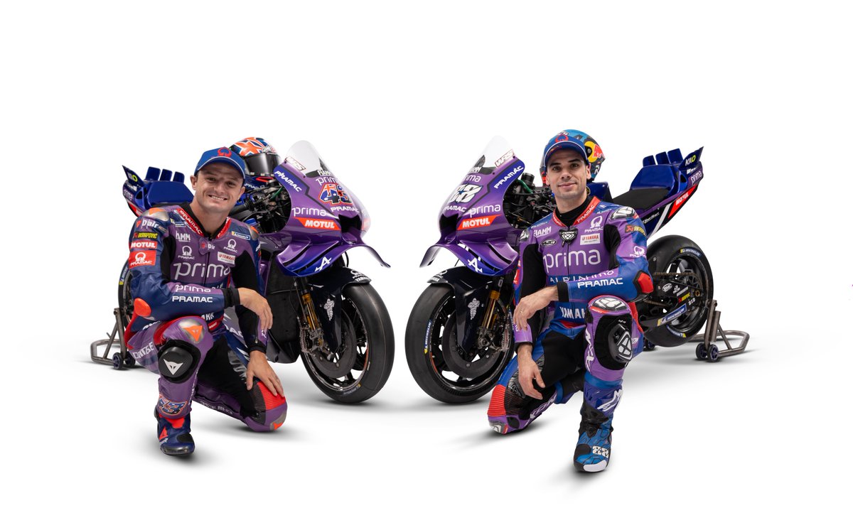 MotoGP's tweet photo. 🟣 Purple power for @pramacracing 🟣

#MotoGP2025 https://t.co/GhdrgcPYXM