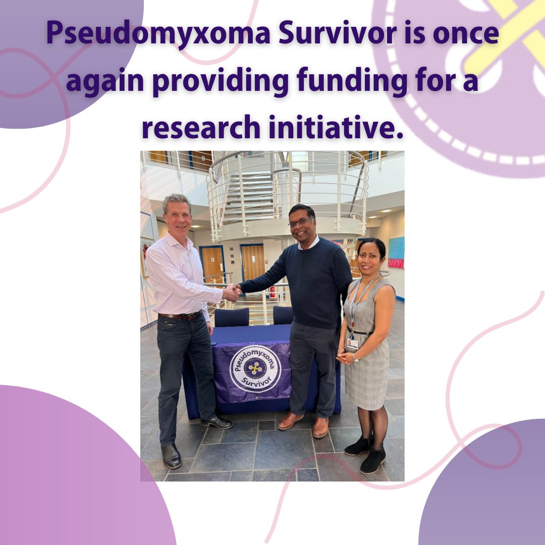 Pseudomyxoma Survivor (@pmpsurvivor) on Twitter photo We are funding AI research <a href="/BasingstokePmi/">PMI Basingstoke</a>. Predicting PMP disease recurrence & survival, improve patient care & refine primary treatment protocols. Tim Brill, PS Trustee, surgeon Mr Mark Vasanth, Dr Sophia Stanford, Lead Research Scientist
#pseudomyxomasurvivor #appendixcancer We are funding AI research <a href="/BasingstokePmi/">PMI Basingstoke</a>. Predicting PMP disease recurrence & survival, improve patient care & refine primary treatment protocols. Tim Brill, PS Trustee, surgeon Mr Mark Vasanth, Dr Sophia Stanford, Lead Research Scientist
#pseudomyxomasurvivor #appendixcancer