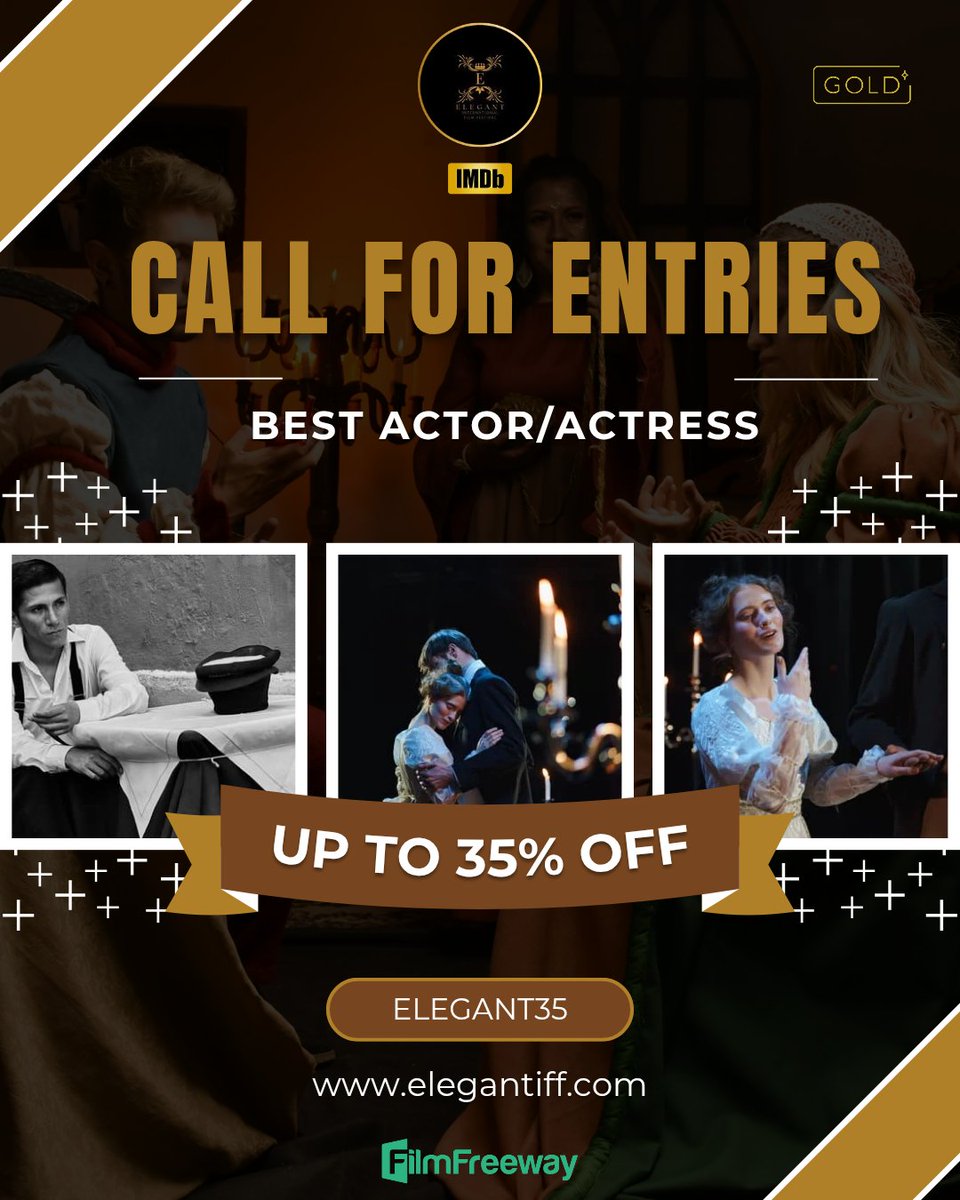 elegantiff's tweet image. CALLING ALL TALENTS!

The wait is over! Submissions are now OPEN for the &quot;Best Actor/Actress&quot; Category!
To celebrate, we&apos;re offering an EXCLUSIVE DISCOUNT CODE!

Click the link in our bio to submit your entry now!
. 
. 
  #BestActor #BestActress #SubmissionOpen