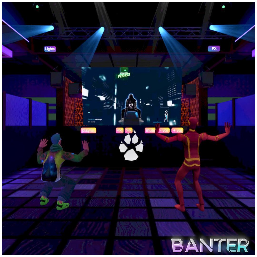 🕺Just Dance with Triffid! 💃 Join us for an event where Triffid streams Just Dance videos on the YouTube player. Follow along and exercise with friends—no solo workouts here! 🎶 
📅-Friday 11 am PST
Download Banter VR!
zurl.co/2FY9
 #Sidequestvr #Bantervr #BanterEvent
