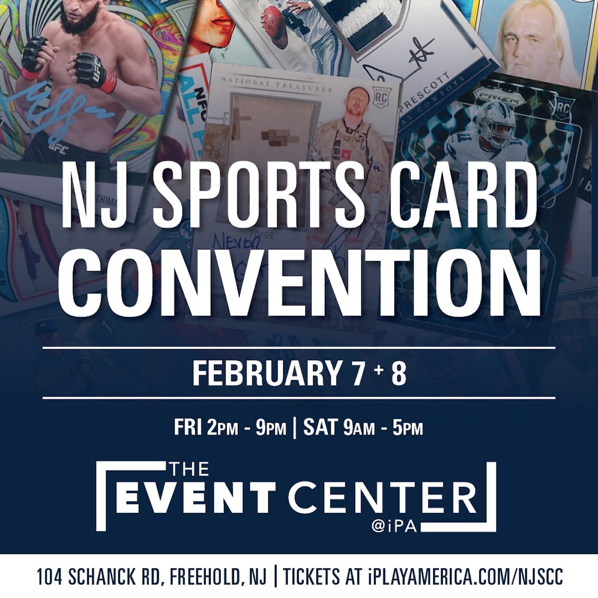 NJ Sports Card is NEXT WEEK! 😎 Get your cards, memorabilia, and novelties ready to trade!

Tickets: iplayamerica.com/njscc

Plus, get your PSA submission started! blackjadedwolf.com/pages/submissi…
.
#njscc #sportscard #trading #cards #sports #events #nj #newjersey #njevents